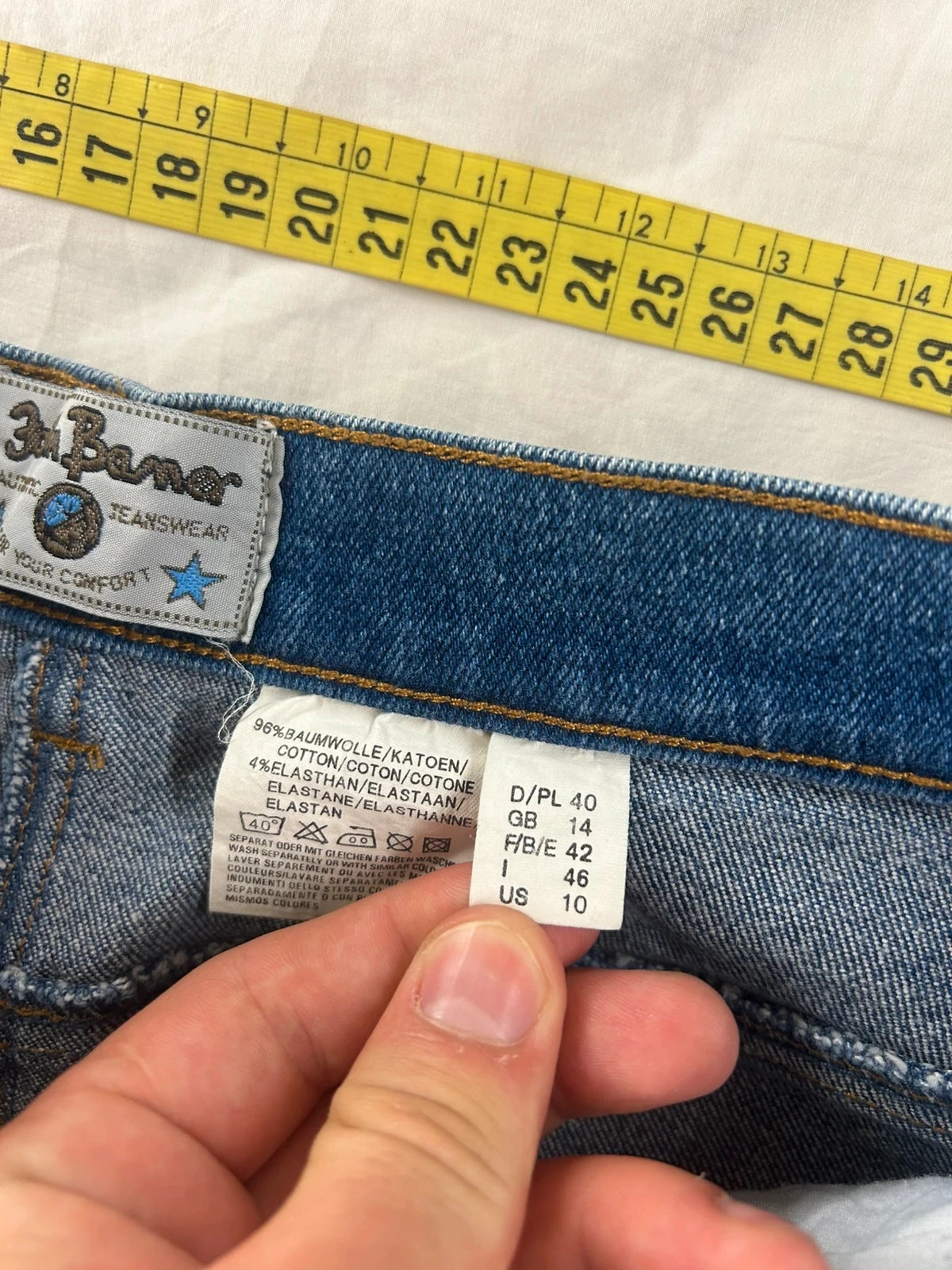 Navy blue straight flared john baner jeans size 42 – photo 12